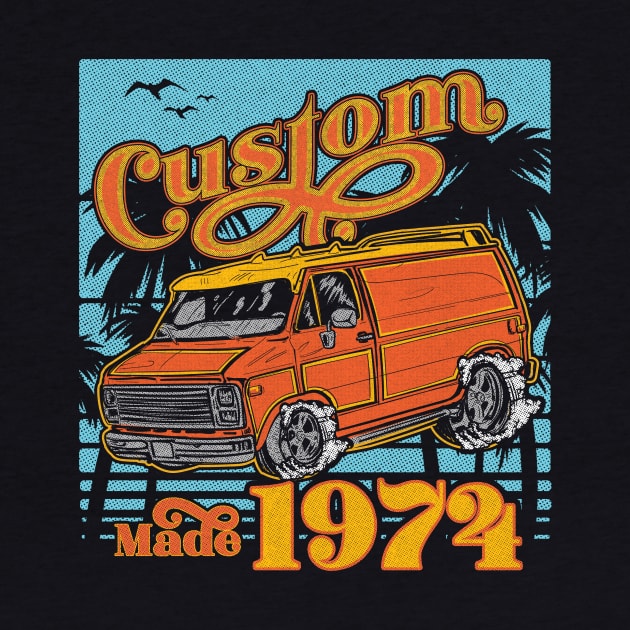 Retro Van Custom Made 1974 Dad's Birthday Vintage by bigraydesigns